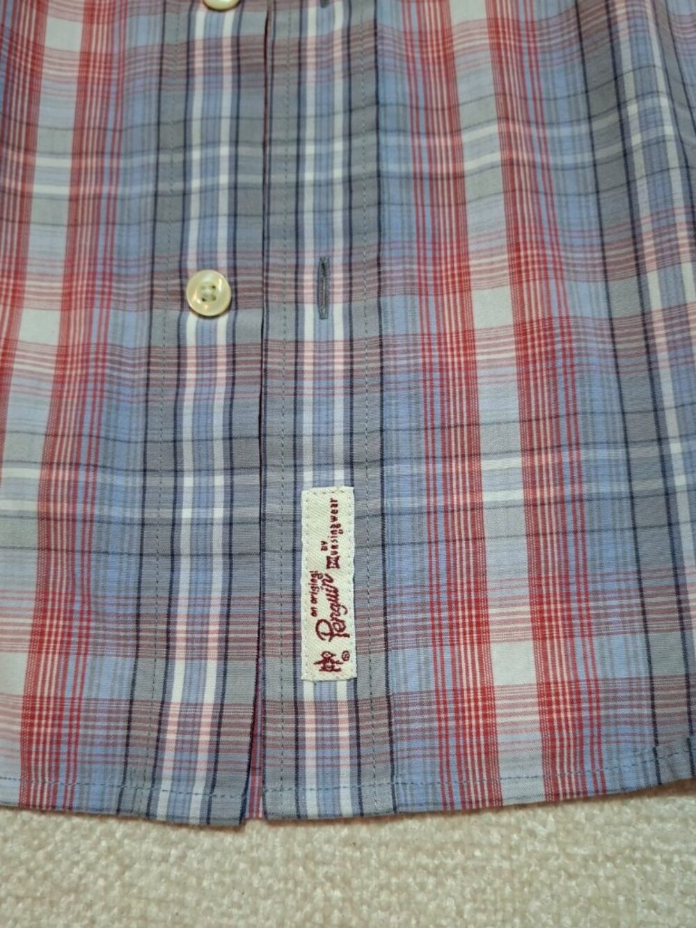 Original Penguin Munsingwear Classic Fit Plaid Short Sleeve Shirt XXL - Picture 7 of 10